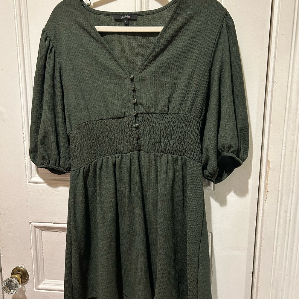 Francesca’s “gb Fashion” Dark Green Mini Dress